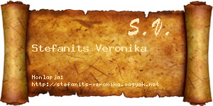 Stefanits Veronika névjegykártya